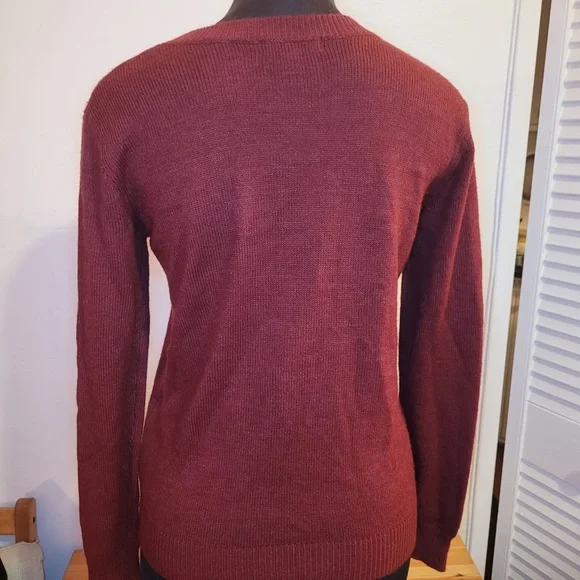 Red Patterned Sweater - Picture 2 of 4